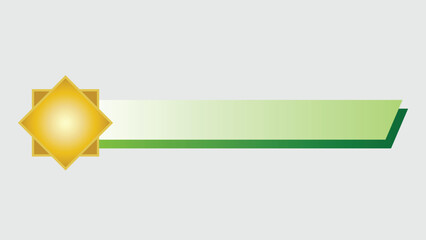 vector design of a lowerthird in islamic style with green and gold colors