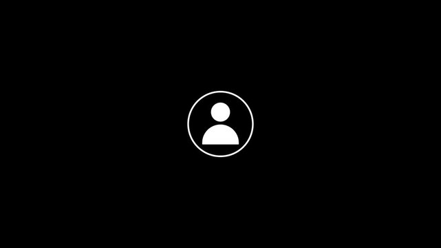 Simple White User on Black Background for Profile or Avatar Representation user profile avatar white black background
