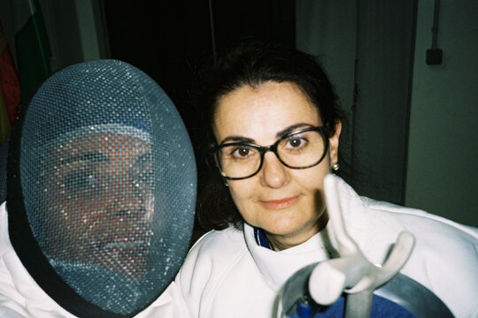 Fencing selfie friends