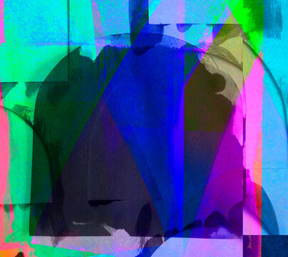 Colorful Paper and Ink Grunge Cutout Background for Reverse Copy