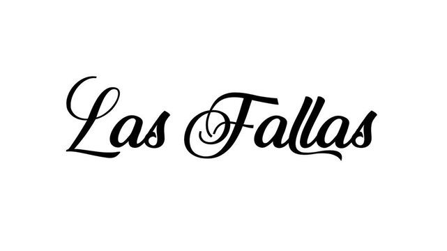 Las fallas text animation ideal for travel blogs, cultural websites, spanish festivals, virtual events promotions.