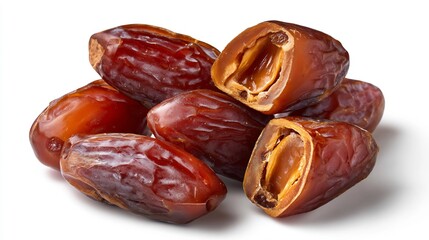 Fototapeta premium Rich, glossy dates pile, a sweet and healthy natural food presentation