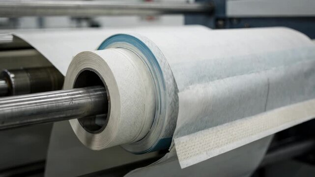 Medium framing showing vented multiwall bag tube forming machine creating breathable bag tubes by integrating vent layers for moisture control.