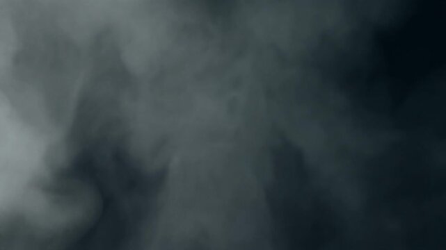 Dark Gray Smoke Clouds Moving Slowly.