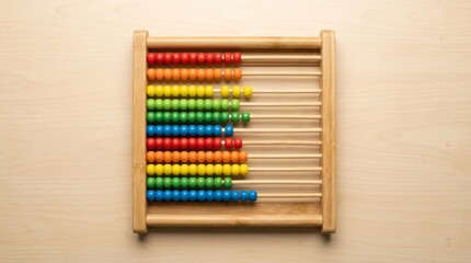 Colorful Wooden Abacus Math Learning Tool