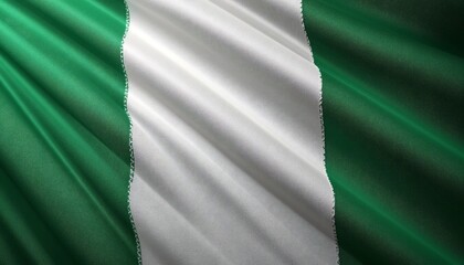Obraz premium The Nigerian flag waving with green and white stripes