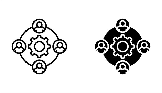 Function and Settings Icon Set Gear, Configuration and System Symbols Vector Collection.