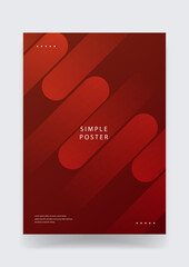 Fototapeta premium Warm red background with diagonal rounded bars creating a sense of movement and depth