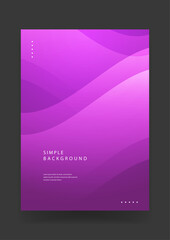 Simple purple and magenta gradient background with smooth overlapping wave layers for clean and professional presentation © Badr Warrior