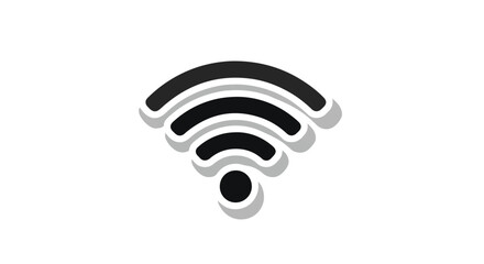 Wi-Fi symbol icon wireless internet connectivity network signal logo on white background