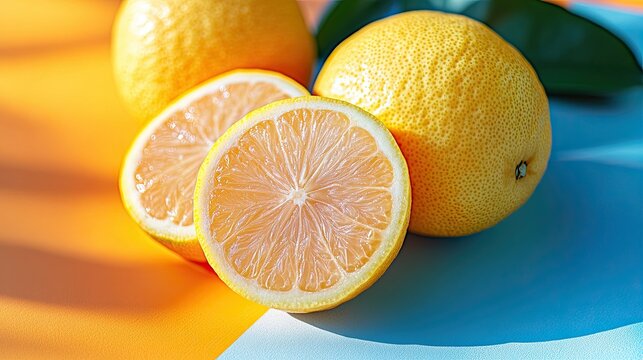 ugli fruit isolated on colorful background