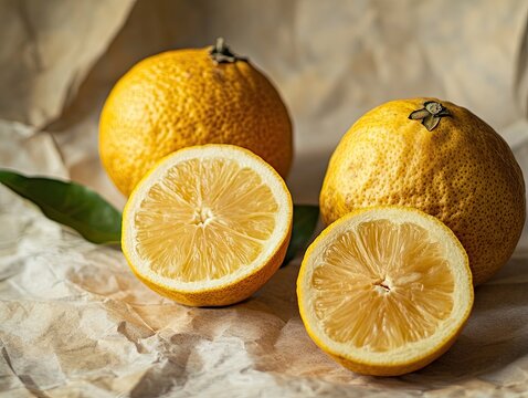 ugli fruit isolated on paper background