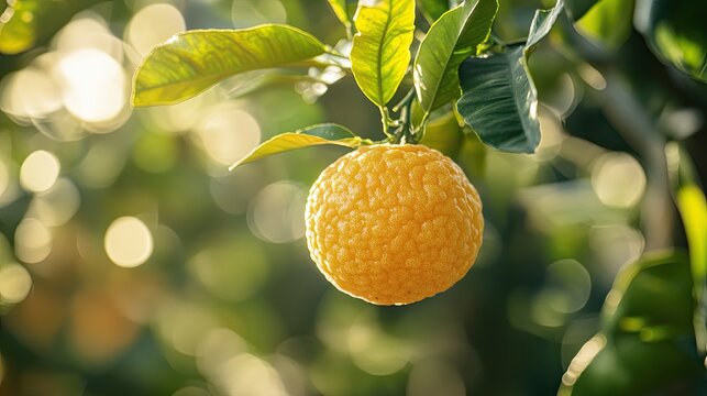ugli fruit isolated on spring background