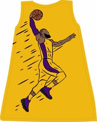 Urban Basketball Culture: Minimalist Hoops Graphic Vector for Streetwear T-Shirts © Fernandes