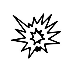 Obraz premium Hand Drawn Explosion Icon