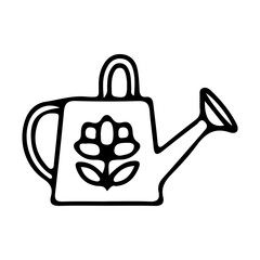 Obraz premium Hand-Drawn Watering Can Icon