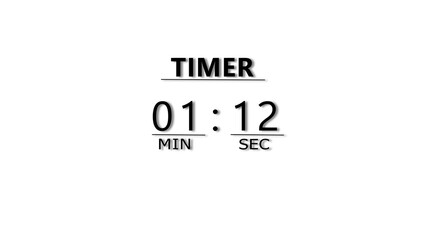 Fototapeta premium Countdown timer illustration. minutes and seconds timer clock. stopwatch timer number.