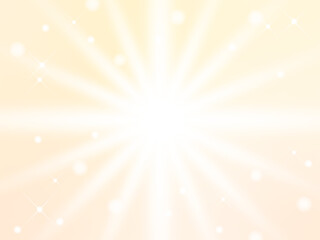 金色の集中線の背景、キラキラの光の模様