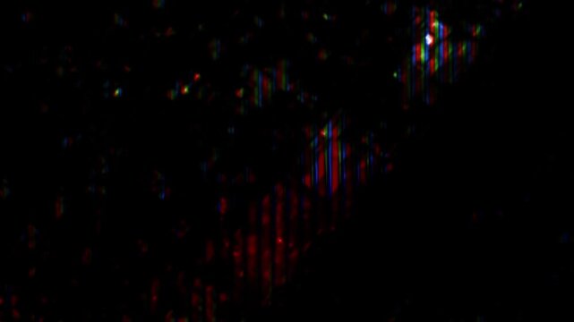 Effects such as noise and glitches. Image of a broken LCD screen.