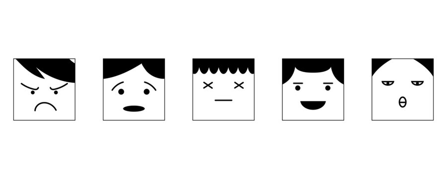 Simple Emotion Icons Set