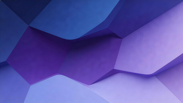 Abstract geometric pattern featuring smooth, overlapping polygonal shapes in blue and purple gradients. Ideal as a modern design element or backdrop for digital and print projects.