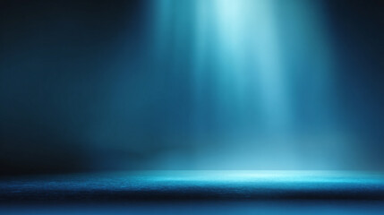 Obraz premium Blue background with smooth gradient. Soft spotlight lighting.