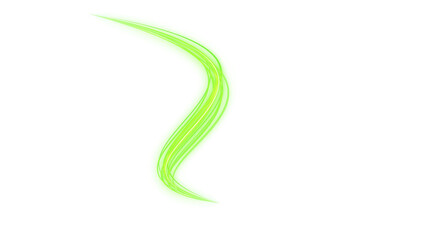 Abstract green light trail illustration with glowing effect isolated PNG with Transparent Background © NURUN