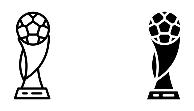 World Cup icon set multiple style collection