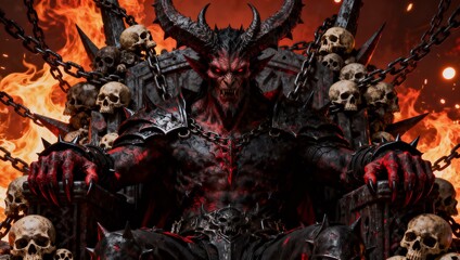 発光する眼と棘鎧のダークメタル戦士