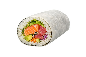 Sushirrito sushi burrito with fresh sashimi and vegetables