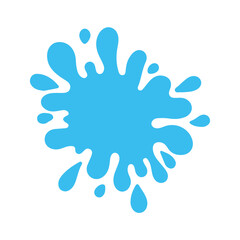Vibrant Blue Water Splash Element
