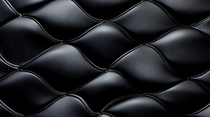 Naklejka premium luxurious black quilted leather texture background for interior design and upholstery applications