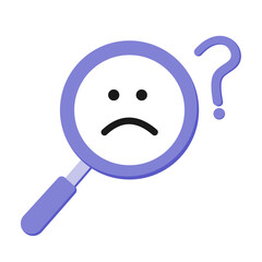 Search File Not Found Magnifying Glass Illustration