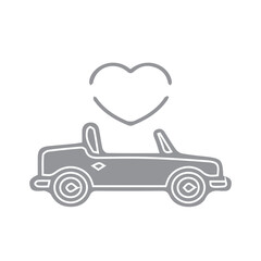 Car With Heart Icon