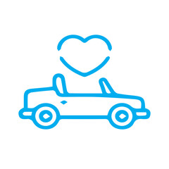 Car with Heart Icon