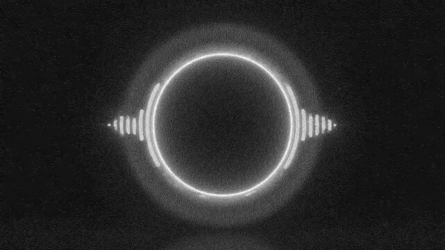Sound Abstract Grunge Overlay with Analog Noise and Dithering