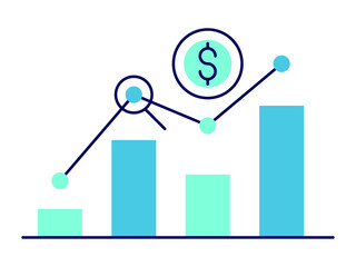 Market analysis icon. Finance icon design. Simple filled and outline style. Vector icon.
