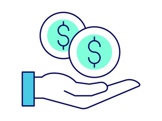 Payroll icon. Finance icon design. Simple filled and outline style. Vector icon.