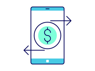 Money transfer icon. Finance icon design. Simple filled and outline style. Vector icon.