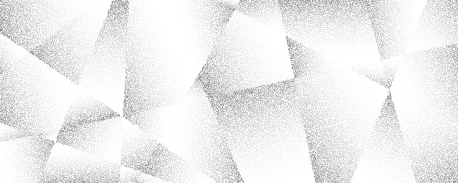 Grainy polygon pattern texture. Rough noise gradient triangles background. Abstract geometric polygonal wallpaper overlay. Vector mosaic cubism style cover. Grunge dotted polygon surface overlay