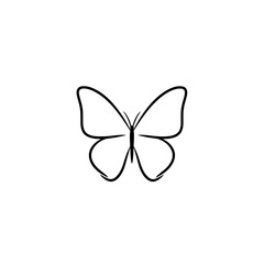 Minimalist Butterfly Outline Illustration