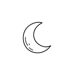 Simple Night Crescent Moon Icon