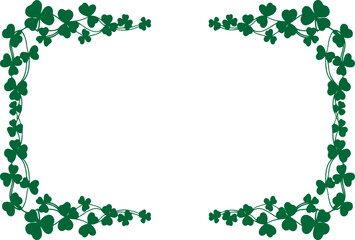 Fototapeta premium Lucky shamrock border frame for St. Patrick's Day celebrations