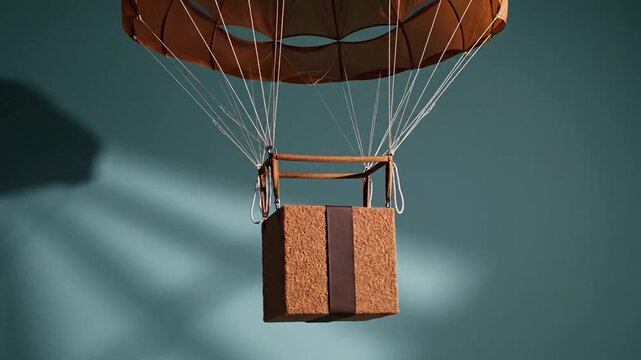 Parachute Cargo Delivery System in Air.