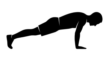 A person doing a push-up, demonstrating strength and fitness