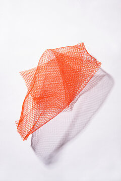 geometric graphic pattern of orange mesh for design elements