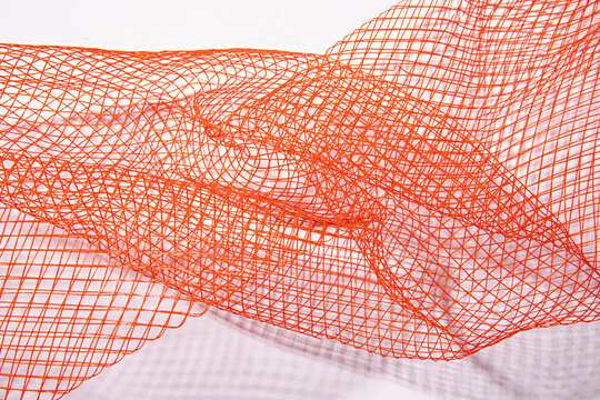 geometric graphic pattern of orange mesh for design elements