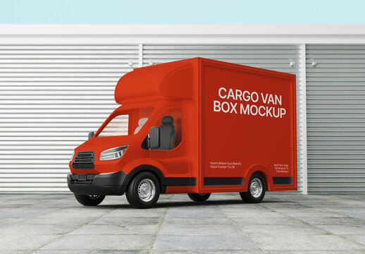 Cargo Van Box Mockup
