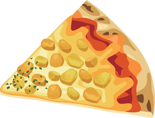 カットピザ　コーン