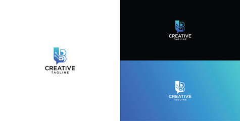 technology logo vector. B initial logo design © micky_adb